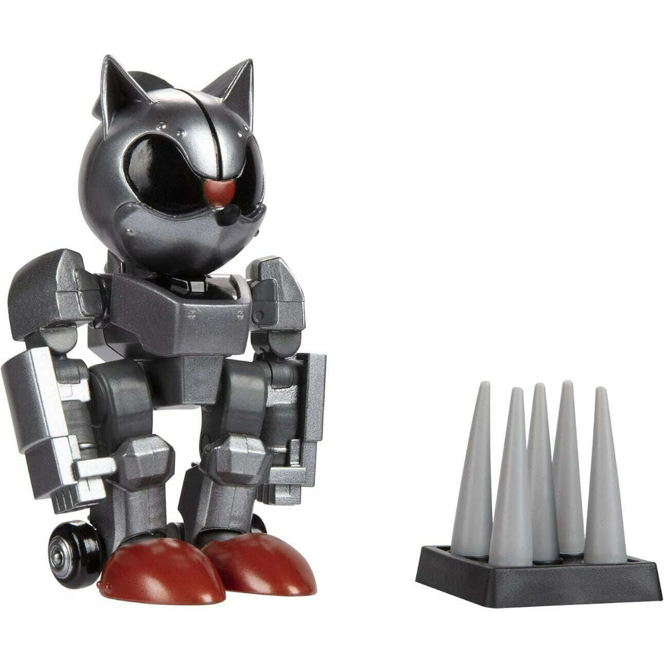 Toys N Tuck:Sonic The Hedgehog 4 Inch Figure - Mecha Sonic with Spike Trap,Sonic The Hedgehog