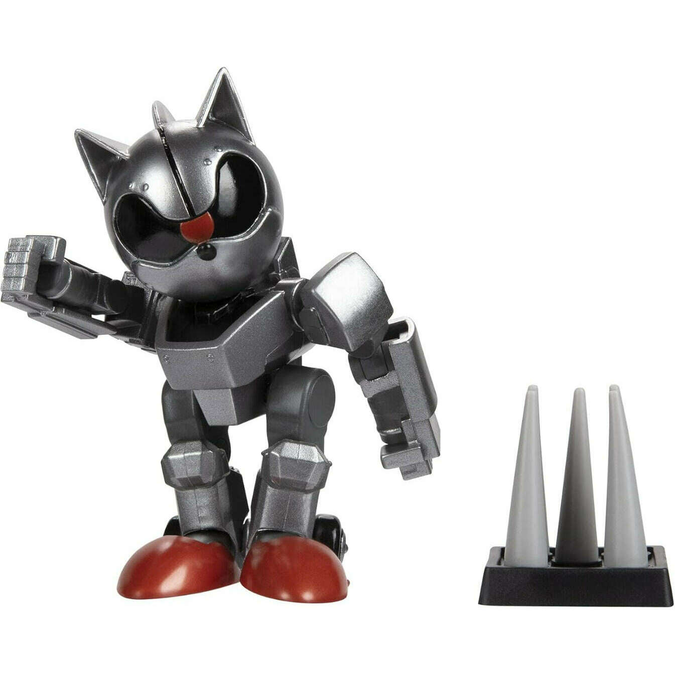 Toys N Tuck:Sonic The Hedgehog 4 Inch Figure - Mecha Sonic with Spike Trap,Sonic The Hedgehog