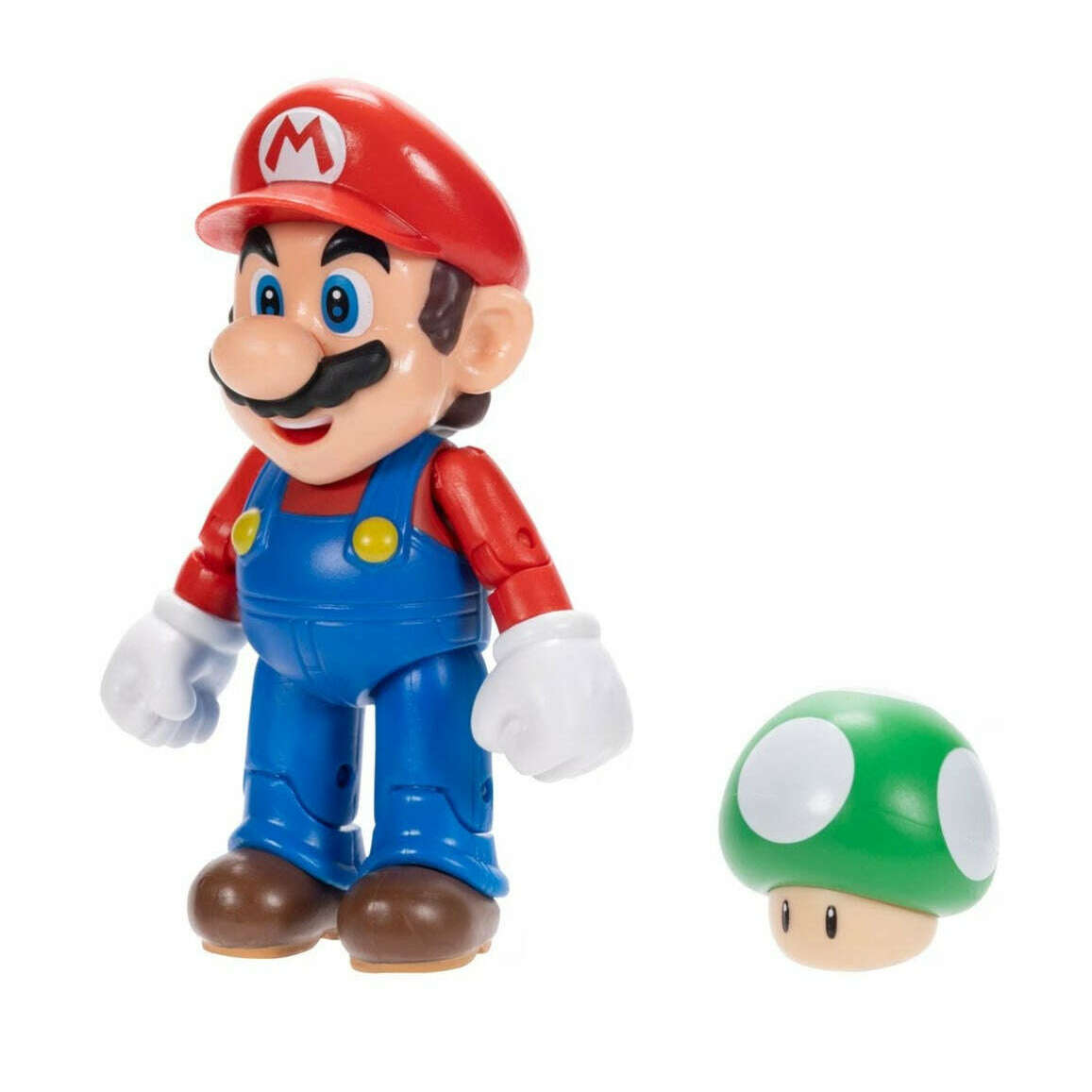 Toys N Tuck:Super Mario 4 Inch Figures - Mario with 1-UP Mushroom,Super Mario
