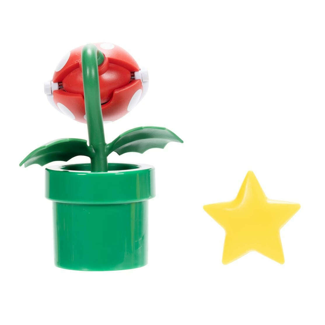 Toys N Tuck:Super Mario 4 Inch Figures - Piranha Plant with Super Star,Super Mario