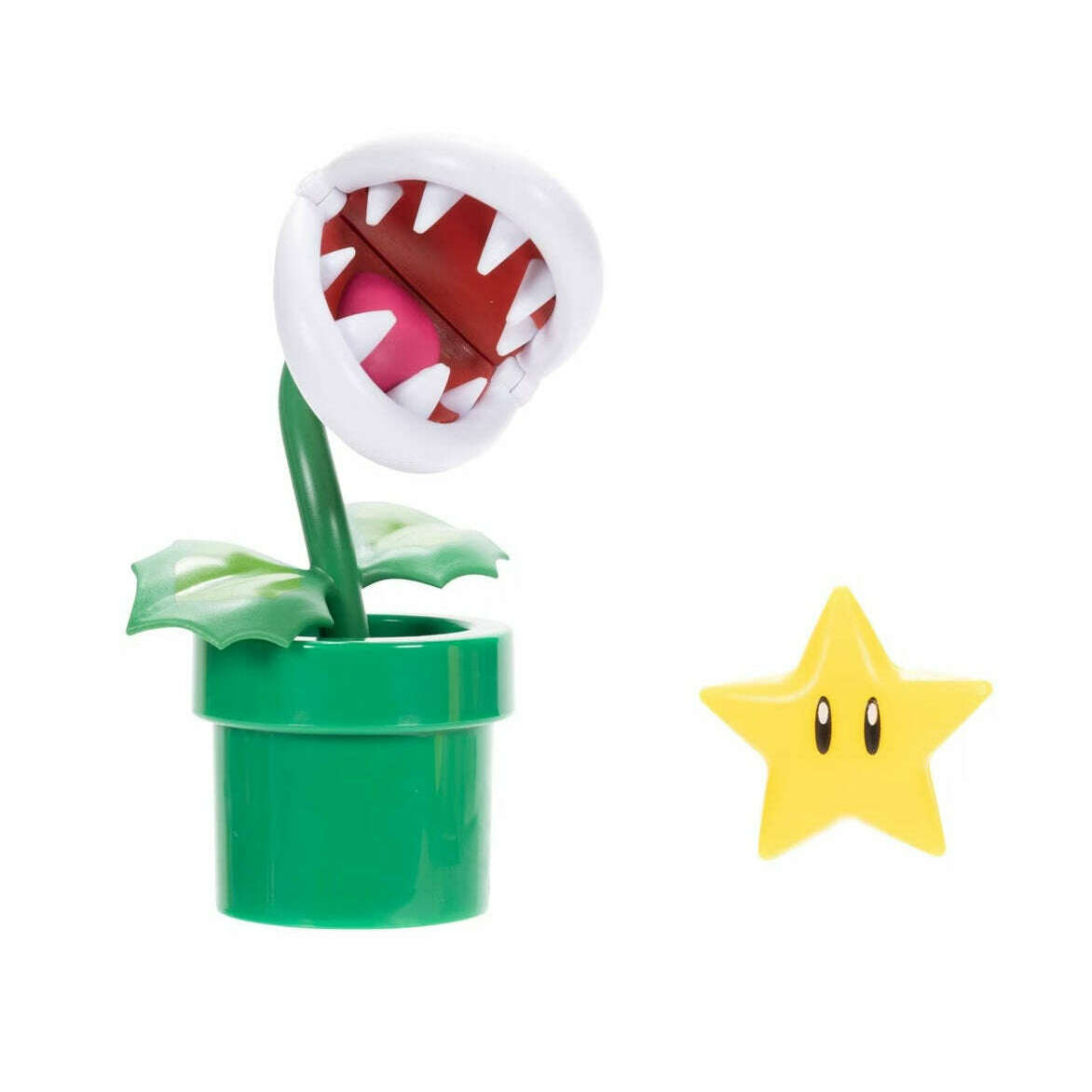 Toys N Tuck:Super Mario 4 Inch Figures - Piranha Plant with Super Star,Super Mario
