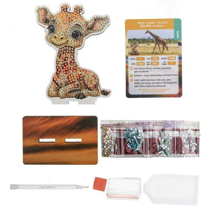 Toys N Tuck:Crystal Art Wildlife Buddies Safari Series 5 - Giaffe,Crystal Art
