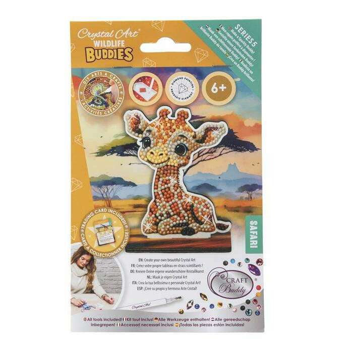 Toys N Tuck:Crystal Art Wildlife Buddies Safari Series 5 - Giaffe,Crystal Art