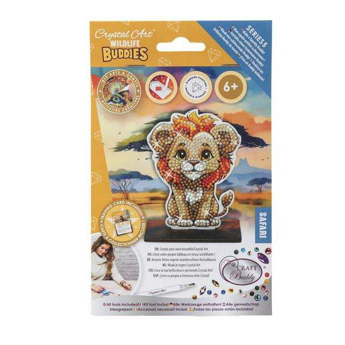 Toys N Tuck:Crystal Art Wildlife Buddies Safari Series 5 - Lion,Crystal Art