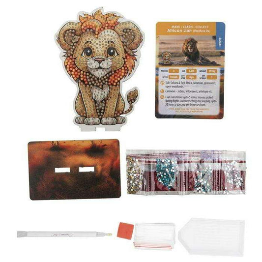 Toys N Tuck:Crystal Art Wildlife Buddies Safari Series 5 - Lion,Crystal Art