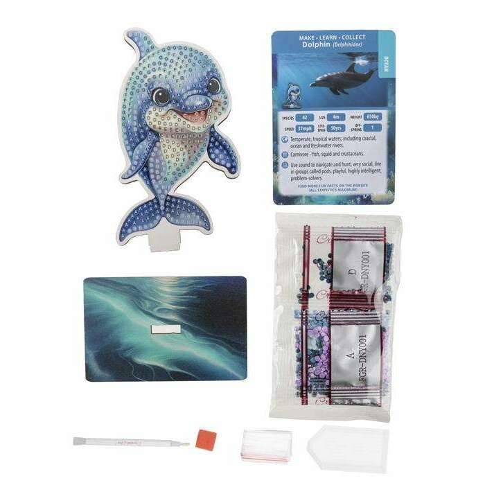 Toys N Tuck:Crystal Art Wildlife Buddies Ocean Series 5 - Dolphin,Crystal Art