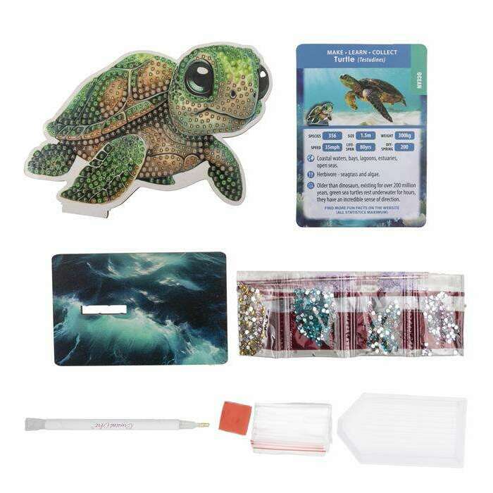 Toys N Tuck:Crystal Art Wildlife Buddies Ocean Series 5 - Turtle,Crystal Art