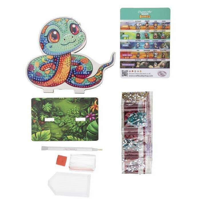 Toys N Tuck:Crystal Art Wildlife Buddies Jungle Series 5 - Snake,Crystal Art
