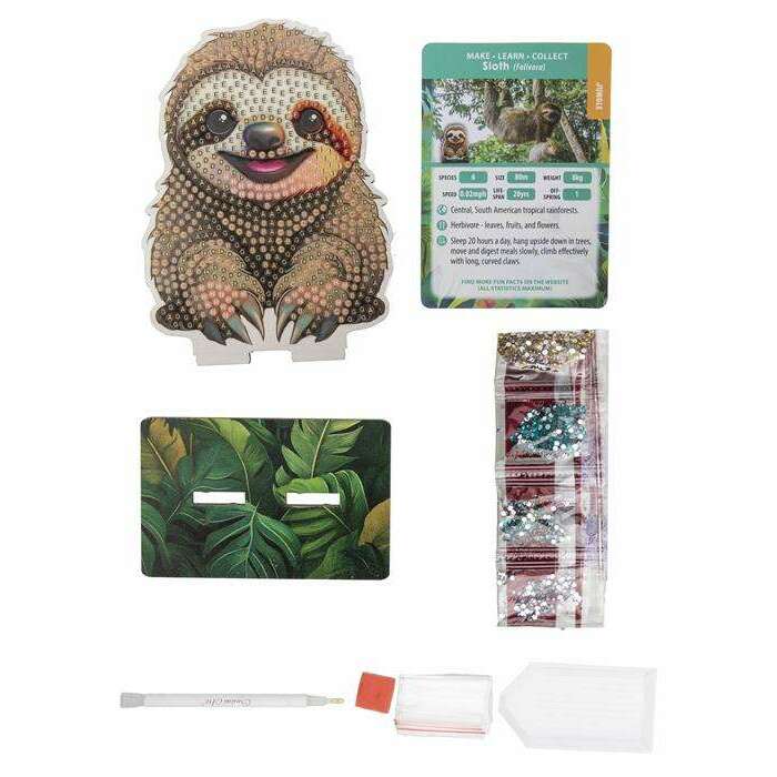 Toys N Tuck:Crystal Art Wildlife Buddies Jungle Series 5 - Sloth,Crystal Art