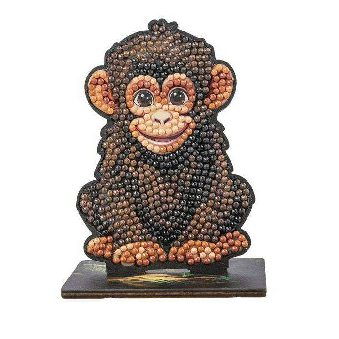 Toys N Tuck:Crystal Art Wildlife Buddies Jungle Series 5 - Chimp,Crystal Art
