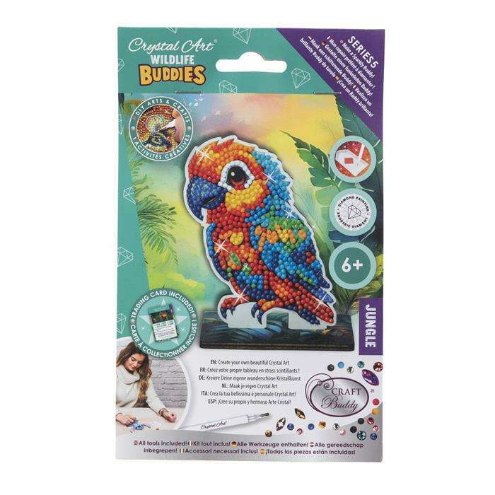 Toys N Tuck:Crystal Art Wildlife Buddies Jungle Series 5 - Parrot,Crystal Art