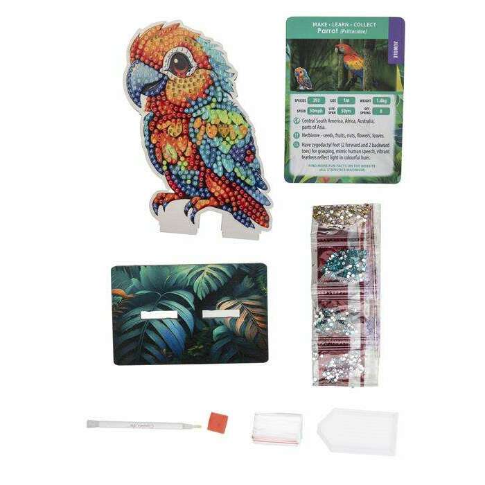 Toys N Tuck:Crystal Art Wildlife Buddies Jungle Series 5 - Parrot,Crystal Art