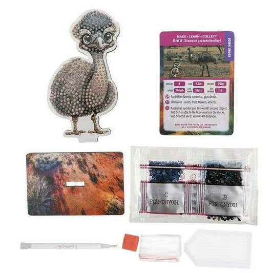 Toys N Tuck:Crystal Art Wildlife Buddies Down Under Series 5 - Emu,Crystal Art
