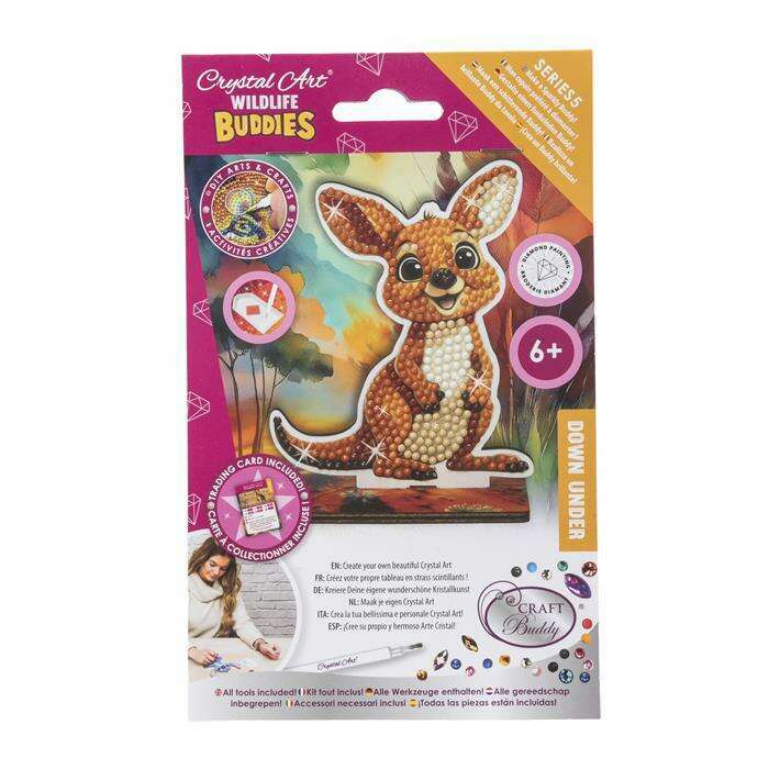 Toys N Tuck:Crystal Art Wildlife Buddies Down Under Series 5 - Kangaroo,Crystal Art