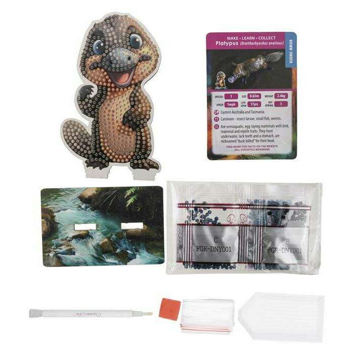 Toys N Tuck:Crystal Art Wildlife Buddies Down Under Series 5 - Playpus,Crystal Art