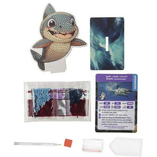 Toys N Tuck:Crystal Art Wildlife Buddies Misunderstood Series 5 - Shark,Crystal Art
