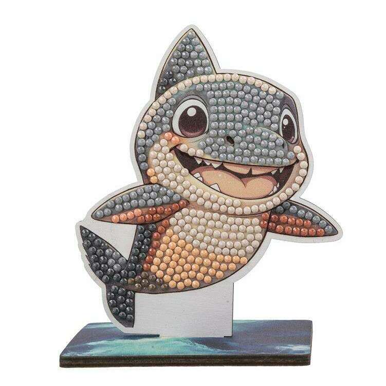 Toys N Tuck:Crystal Art Wildlife Buddies Misunderstood Series 5 - Shark,Crystal Art