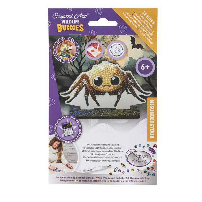 Toys N Tuck:Crystal Art Wildlife Buddies Misunderstood Series 5 - Spider,Crystal Art