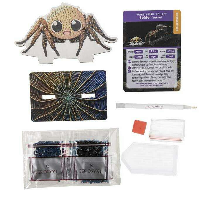 Toys N Tuck:Crystal Art Wildlife Buddies Misunderstood Series 5 - Spider,Crystal Art