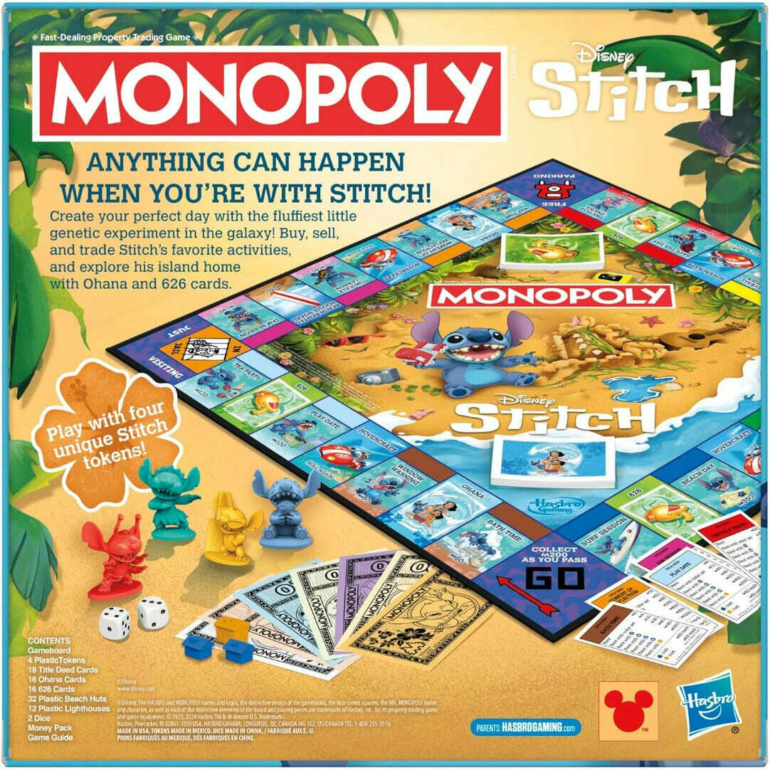 Toys N Tuck:Monopoly Disney Stitch Edition,Hasbro Gaming