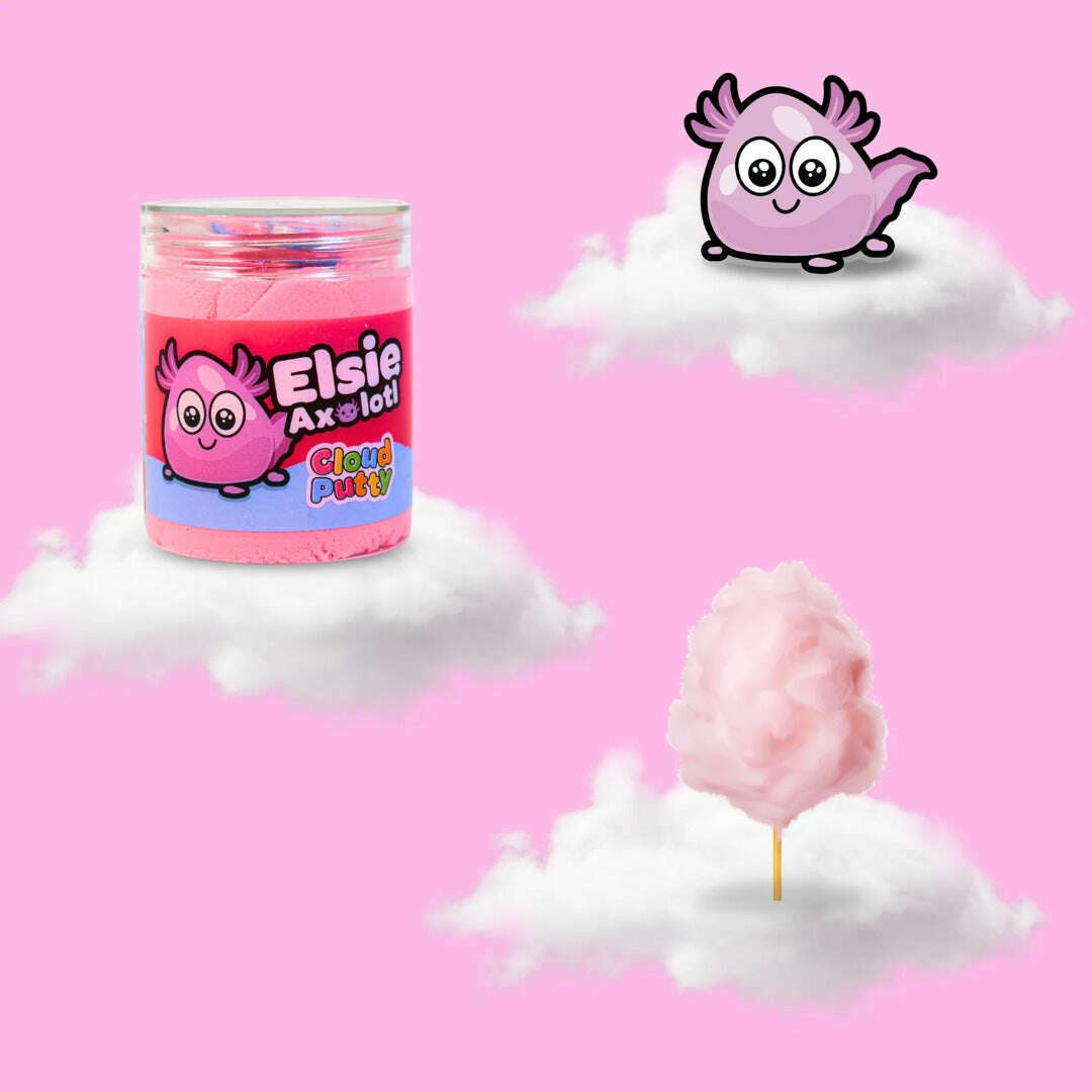 Toys N Tuck:Putty Pals Elsie Axolotl Cloud Putty,Putty Pals