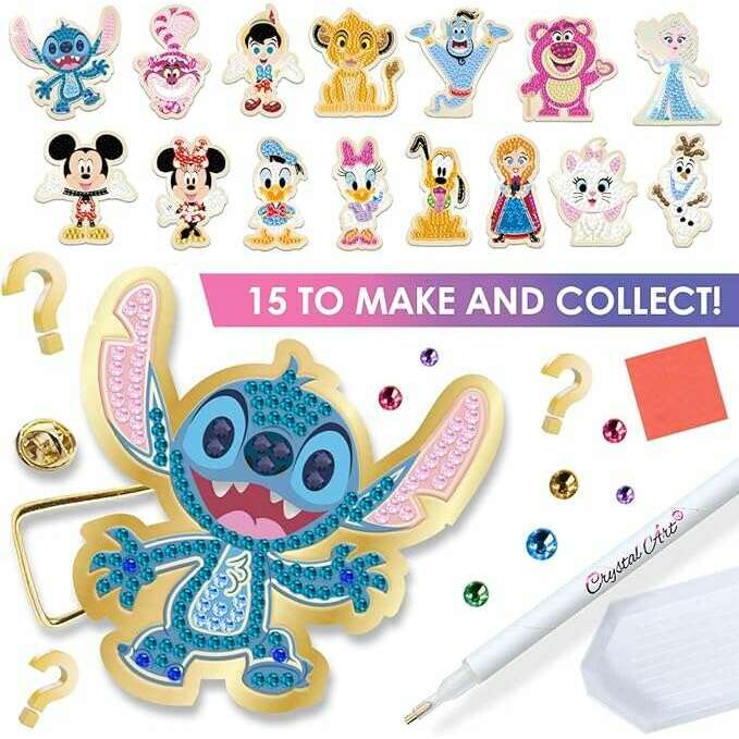 Toys N Tuck:Crystal Art Disney Pin Badge Blind Bag,Crystal Art