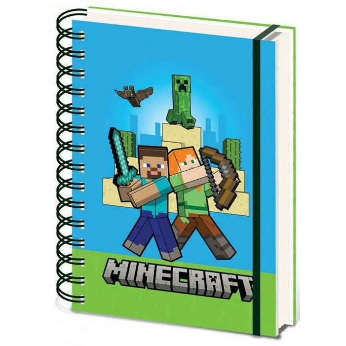 Toys N Tuck:Minecraft Characters A5 Wiro Notebook,Minecraft