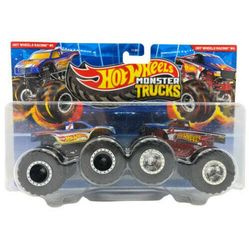 Toys N Tuck:Hot Wheels Monster Trucks Hot Wheels Racing #1 VS Hot Wheels Racing #4,Hot Wheels