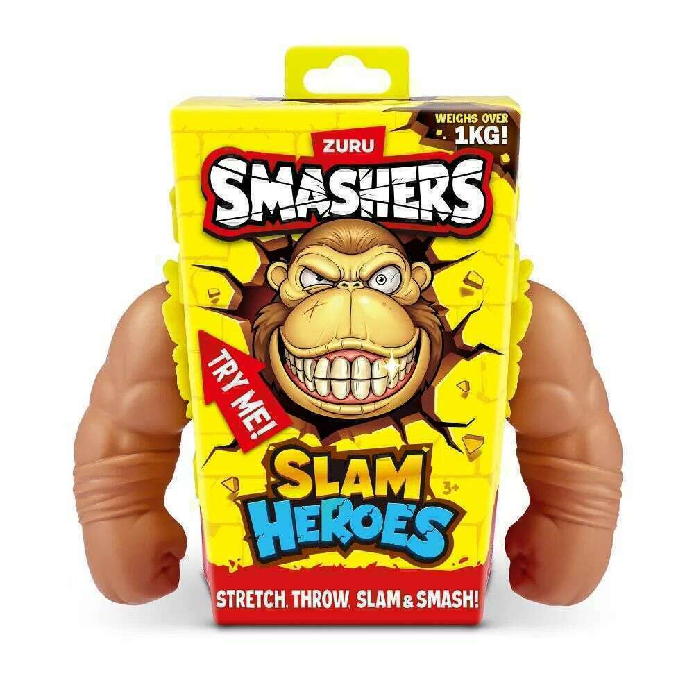 ヘッド•シュリンカーズ　サムー&ファトゥ　ハズブロ フィギュア WWF Smashers Slam Heroes Brown Gorilla – Toys N Tuck