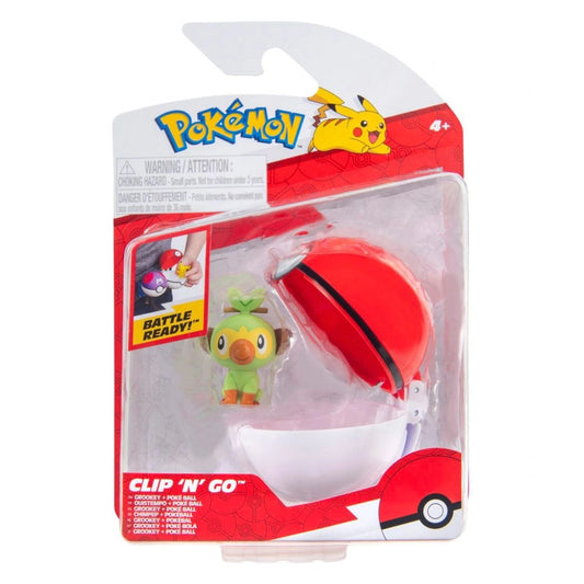 Pokemon Clip 'N' Go - Grookey and Poke Ball