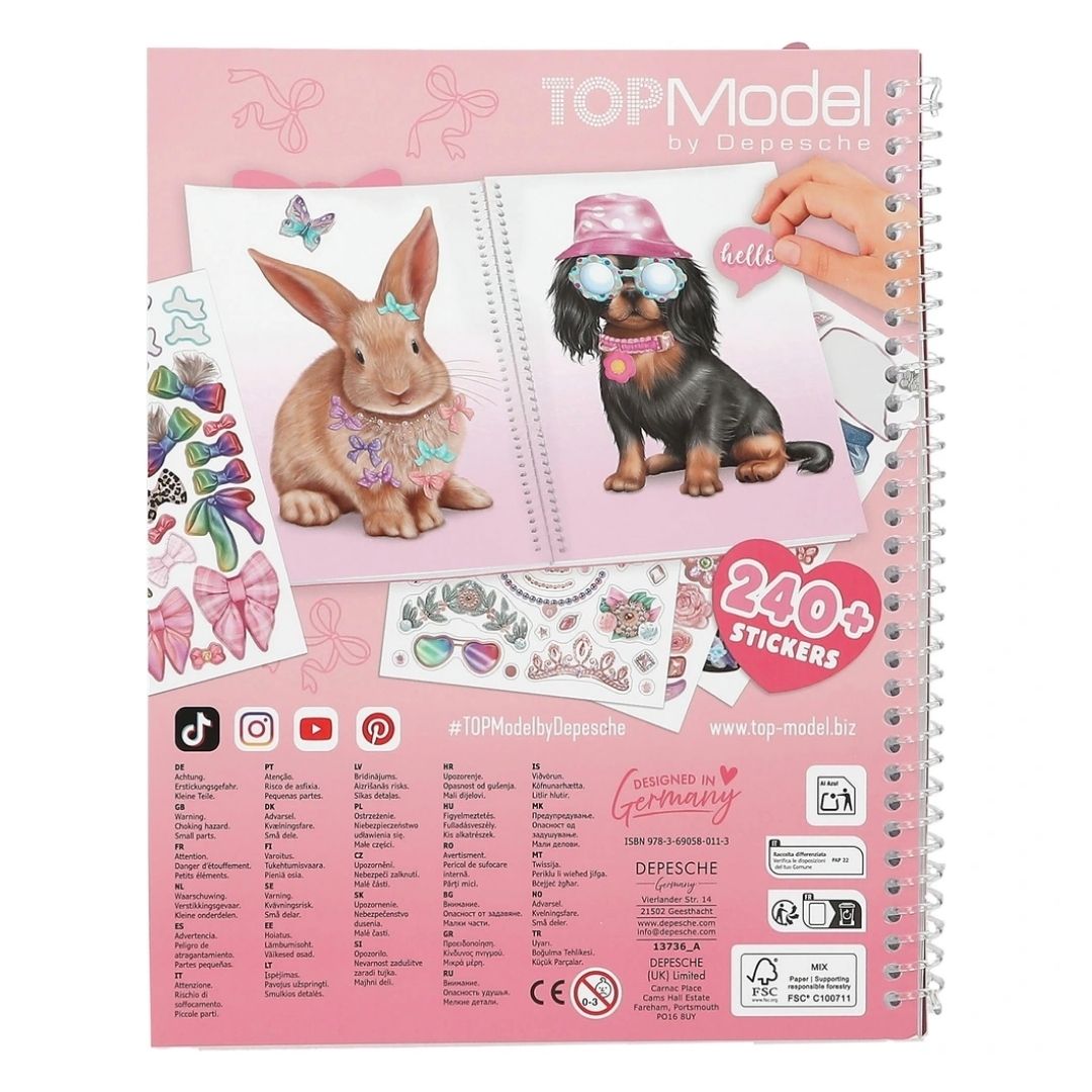 Depesche Top Model Cute Animals Sticker Book
