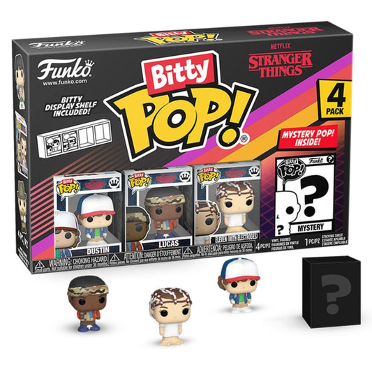 Bitty Pop! Stranger Things 4 Pack - Dustin, Lucas, Eleven and Mystery Bitty
