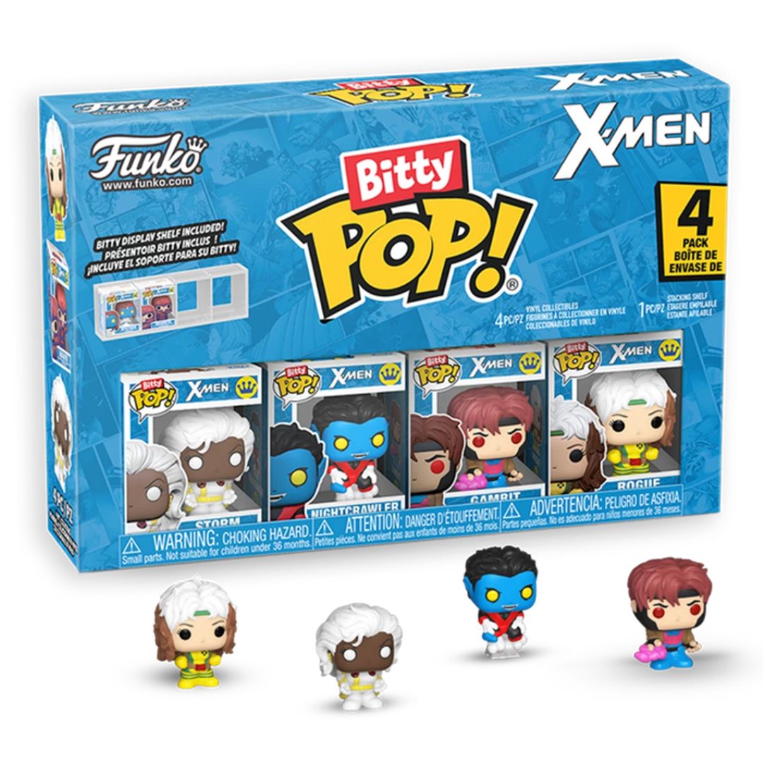 Bitty Pop! X-Men 4 Pack - Rogue, Nightcrawler, Gambit, Storm