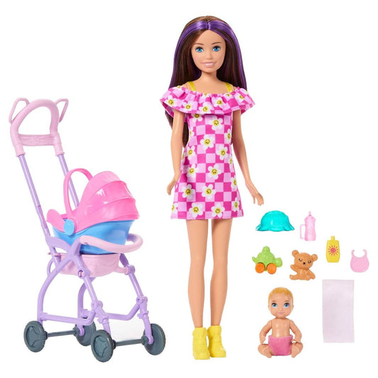 Barbie Family & Friends Skipper Babysitter Playset with Pram