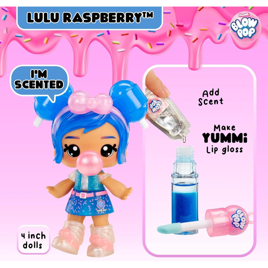 Yummiland x Blow Pop Lip Gloss Doll Lulu Raspberry