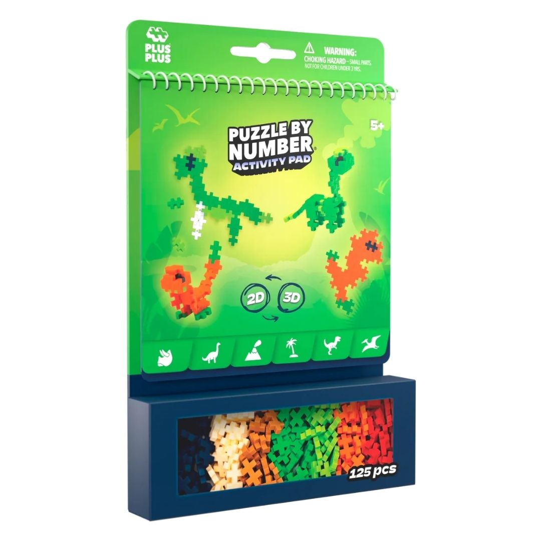Plus Plus 125 PCS Activity Pad Dinosaurs