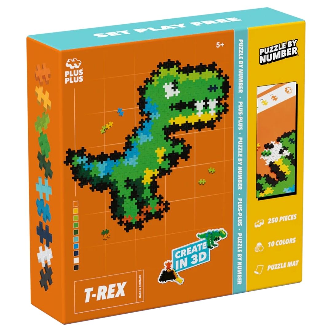 Plus Plus 250 PCS Puzzle By Number T-Rex