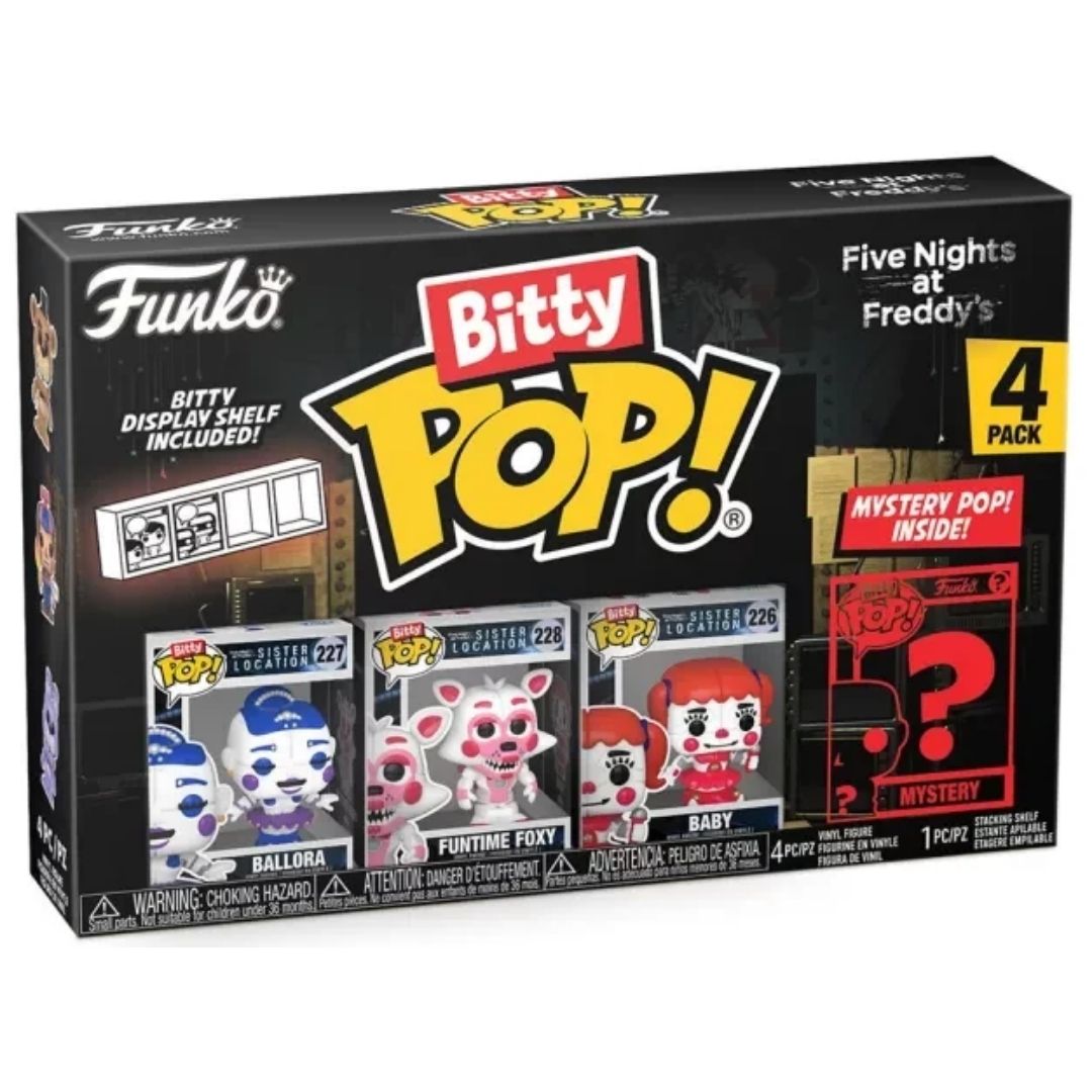 Bitty Pop! Five Nights At Freddy's 4 Pack - Ballora, Funtime Foxy, Baby, Mystery
