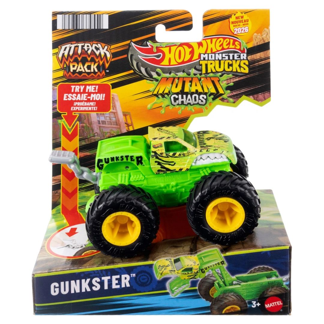Hot Wheels Monster Trucks Attack Pack Gunkster