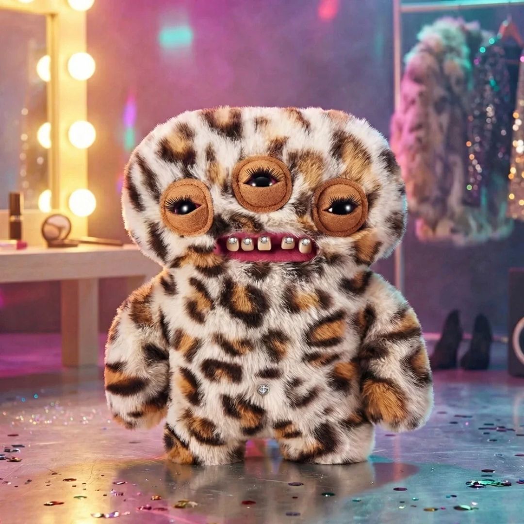 Fuggler Baddies Annoyed Alien (Leopard Print) Plush