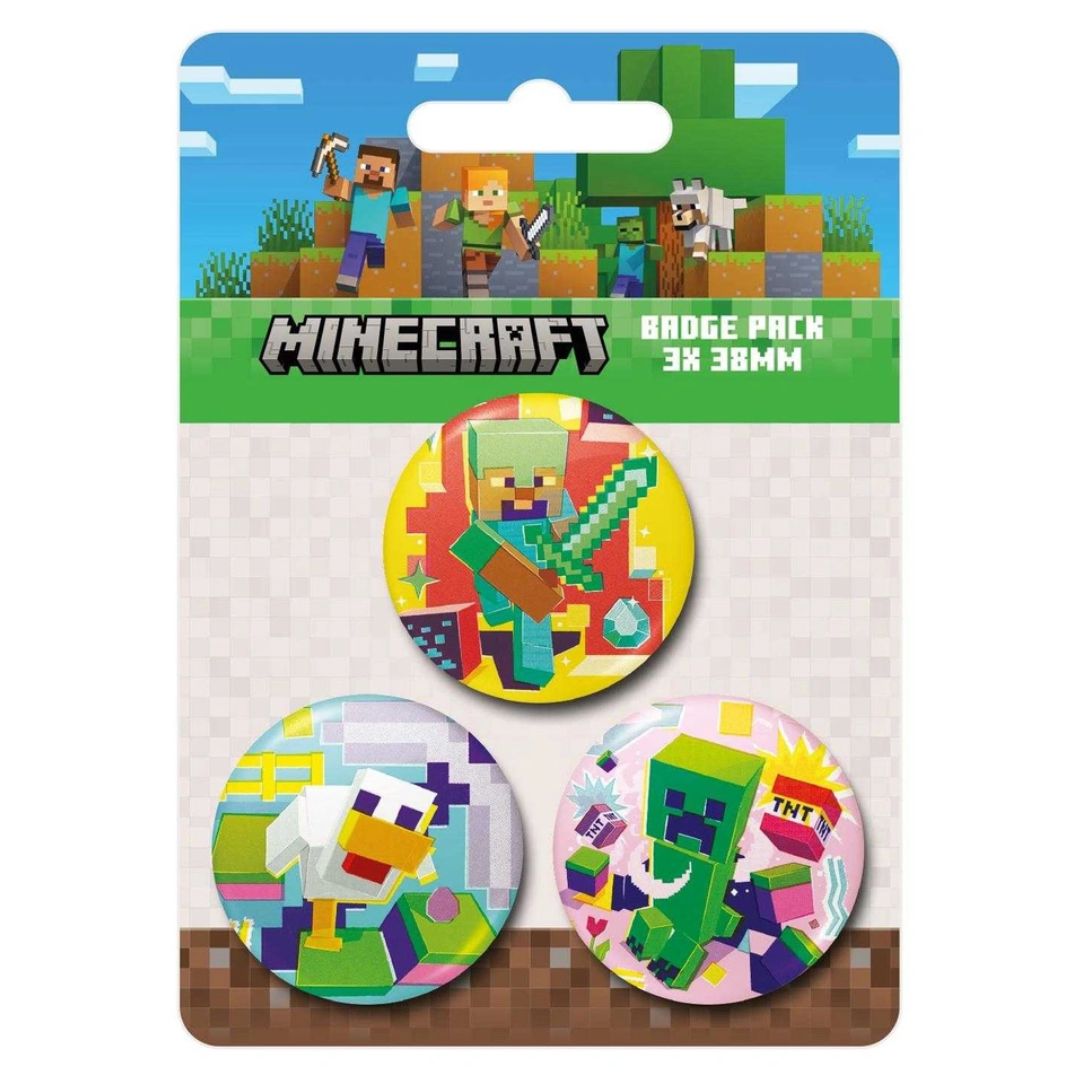 Badge Pack - Minecraft (3Pack)