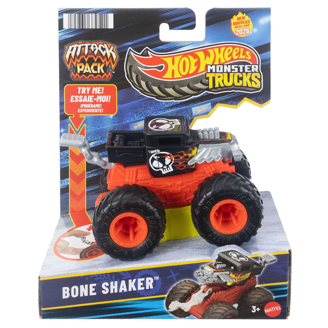 Hot Wheels Monster Trucks Attack Pack Bone Shaker