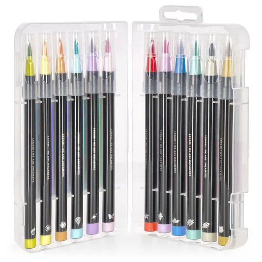 Legami 12 Brush Markers Pastel Colours
