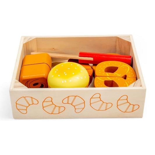Bigjigs Wooden Cutting Food Bread and Pastries