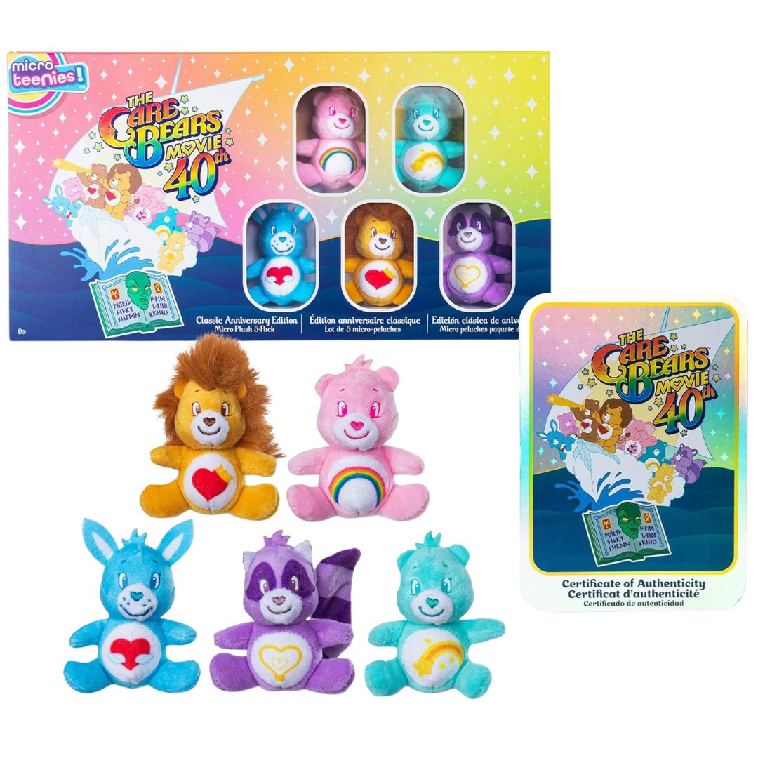 Micro Teenies Care Bears Classic Anniversary Edition Plush 5 Pack