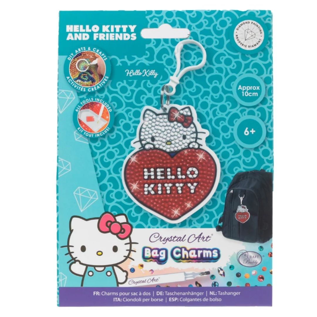 Crystal Art Bag Charms Hello Kiitty & Friends - Hello Kitty
