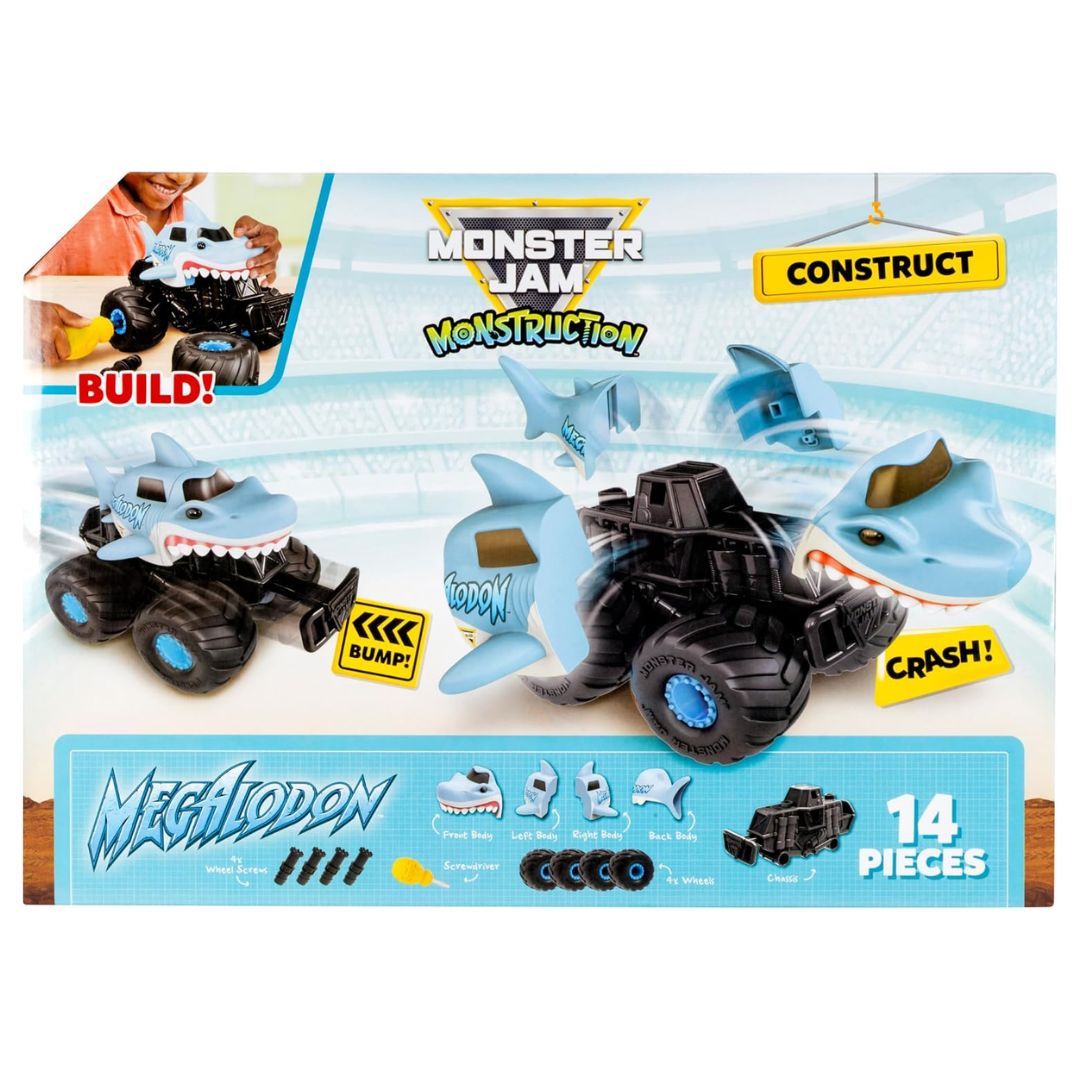 Monster Jam Monstruction Build and Crash Megalodon