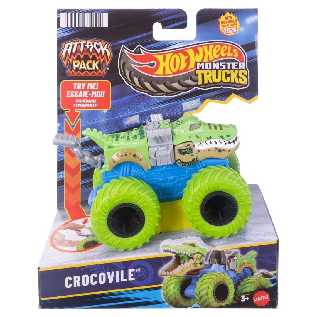 Hot Wheels Monster Trucks Attack Pack Crocovile
