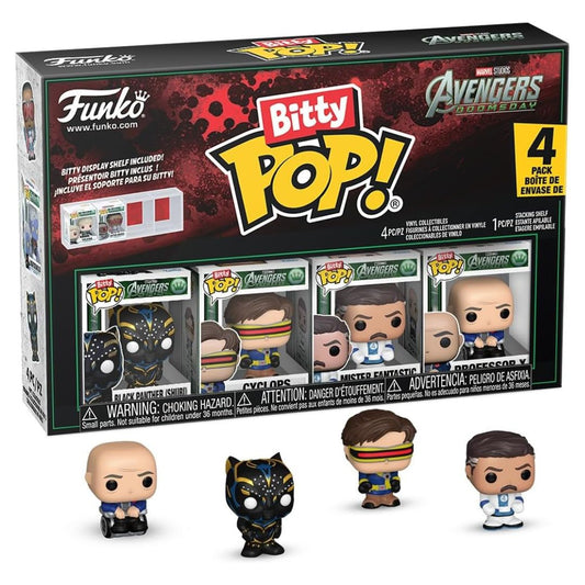 Bitty Pop! Avengers Doomsday 4 Pack - Black Panther (Shuri), Cyclops, Mister Fantastic, Professor X