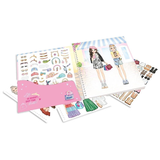 Top Model Sticker Book Dress Me Up Shopping Tour